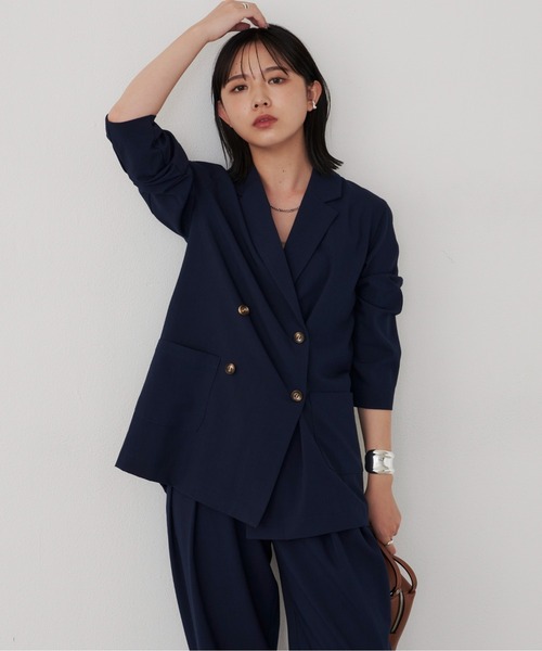 Aunt Marie's（アントマリーズ）の「テーラードジャケット　/ set up(別売)（テーラードジャケット・レディース・ブラック/ネイビー・FREE）」の7枚目の写真