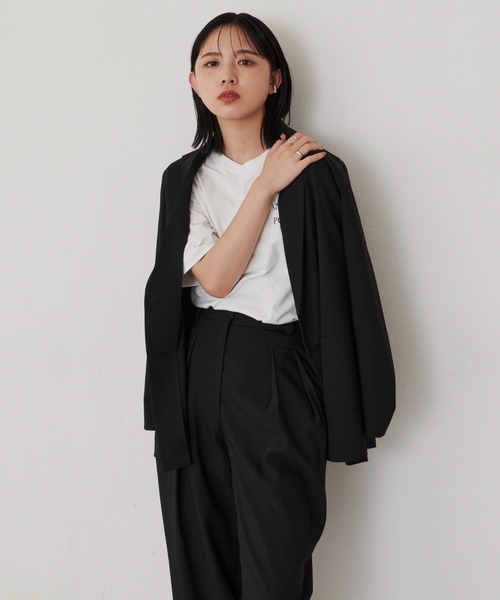 Aunt Marie's（アントマリーズ）の「テーラードジャケット　/ set up(別売)（テーラードジャケット・レディース・ブラック/ネイビー・FREE）」の10枚目の写真