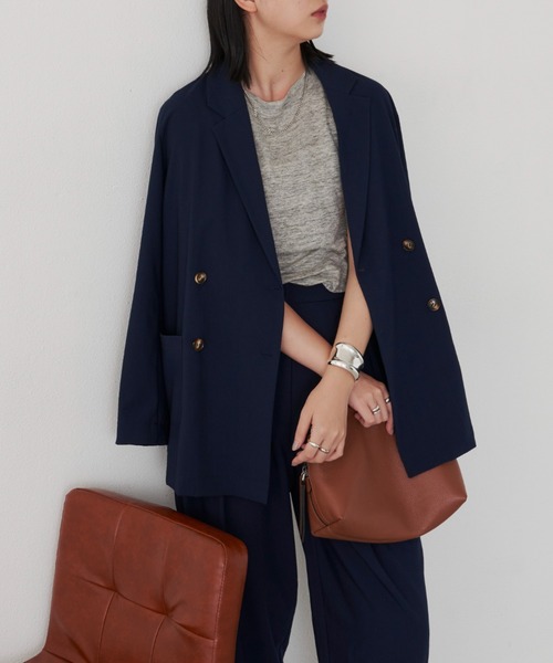 Aunt Marie's（アントマリーズ）の「テーラードジャケット　/ set up(別売)（テーラードジャケット・レディース・ブラック/ネイビー・FREE）」の17枚目の写真