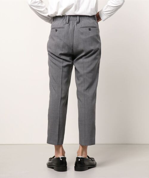 LIDNM（リドム）の「TAPERED ANKLE SLACKS（スラックス・メンズ・ライトグレー/ブラック・SMALL/MEDIUM）」の4枚目の写真