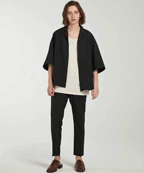 LIDNM（リドム）の「TAPERED ANKLE SLACKS（スラックス・メンズ・ライトグレー/ブラック・SMALL/MEDIUM）」の5枚目の写真