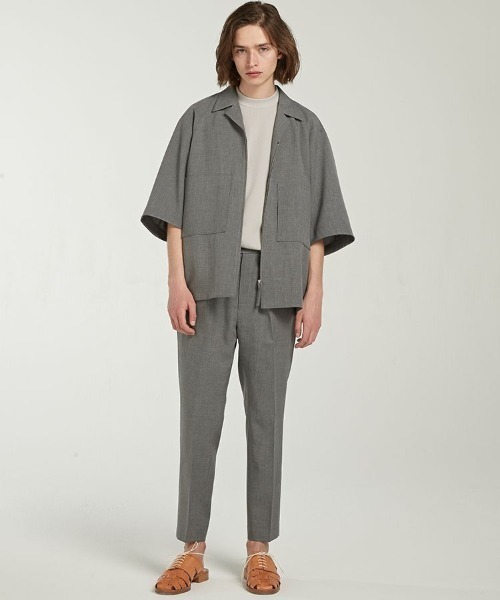 LIDNM（リドム）の「TAPERED ANKLE SLACKS（スラックス・メンズ・ライトグレー/ブラック・SMALL/MEDIUM）」の10枚目の写真