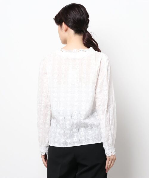 MAISON DE THERESE(メゾン ド テレーズ)の「長袖 レース シャツ(シャツ/ブラウス・レディース・ホワイト/ベージュ・MEDIUM/LARGE)」の3枚目の写真