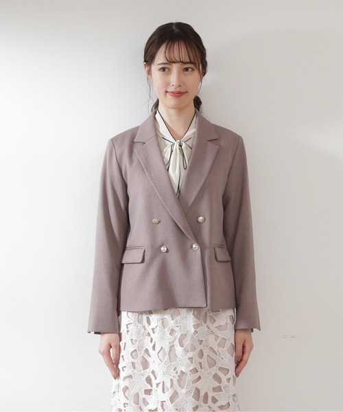 新品同様❤︎ジルスチュアート エンディローブ・ノラツィードノーカラーブルゾン・S JILL STUART（ジルスチュアート）の「◇《Endy ROBE》ノラ