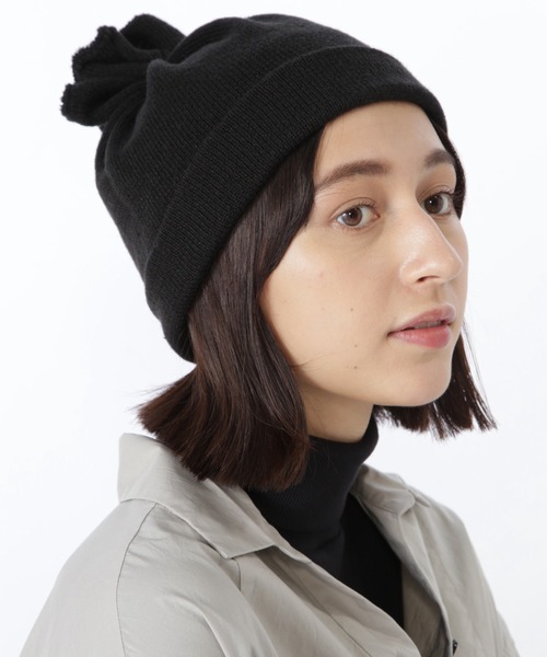 human woman（ヒューマンウーマン）の「◆２ＷＡＹニット帽＆ネックウォーマー（ネックウォーマー/スヌード・レディース・ブラック/ベージュ系その他・FREE）」の2枚目の写真