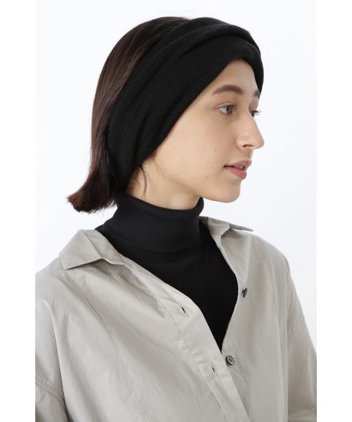 human woman（ヒューマンウーマン）の「◆２ＷＡＹニット帽＆ネックウォーマー（ネックウォーマー/スヌード・レディース・ブラック/ベージュ系その他・FREE）」の9枚目の写真