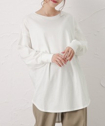 C-17 シーセブンティーン ビッグシルエット スリット ロングスリーブTシャツ