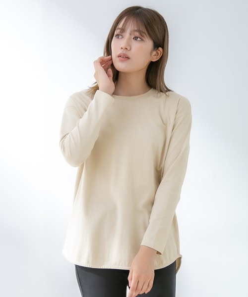 Honeys（ハニーズ）の「チュニックＴシャツ（その他トップス・レディース・ベージュ/ダークカーキ/オフホワイト/ブラック・LL/L/S/M）」の3枚目の写真