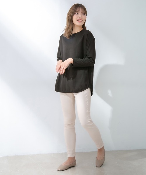 Honeys（ハニーズ）の「チュニックＴシャツ（その他トップス・レディース・ベージュ/ダークカーキ/オフホワイト/ブラック・LL/L/S/M）」の16枚目の写真