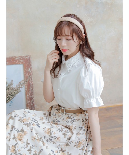 Areeam（アリーム）の「どこへでも行けるレース襟ブラウス（シャツ/ブラウス・レディース・オフホワイト・FREE）」の6枚目の写真