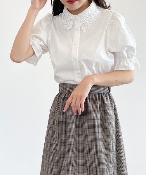 Areeam（アリーム）の「どこへでも行けるレース襟ブラウス（シャツ/ブラウス・レディース・オフホワイト・FREE）」の16枚目の写真