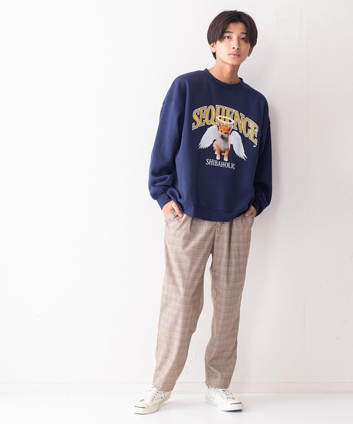 B ONE SOUL(ビーワンソウル)の「【B ONE SOUL/ビーワンソウル】柴犬エンジェルクルーネックスウェット(スウェット・メンズ・チャコールグレー/オフホワイト/ネイビー・X-LARGE/LARGE/SMALL/MEDIUM)」の15枚目の写真