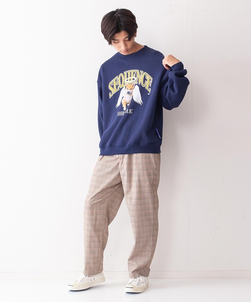 B ONE SOUL(ビーワンソウル)の「【B ONE SOUL/ビーワンソウル】柴犬エンジェルクルーネックスウェット(スウェット・メンズ・チャコールグレー/オフホワイト/ネイビー・X-LARGE/LARGE/SMALL/MEDIUM)」の14枚目の写真