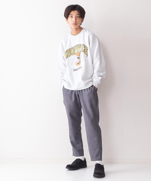 B ONE SOUL(ビーワンソウル)の「【B ONE SOUL/ビーワンソウル】柴犬エンジェルクルーネックスウェット(スウェット・メンズ・チャコールグレー/オフホワイト/ネイビー・X-LARGE/LARGE/SMALL/MEDIUM)」の4枚目の写真