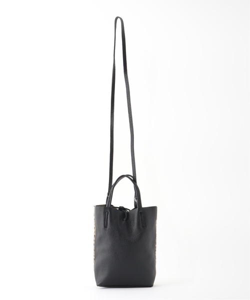 MARLON FIRENZE（マーロンフィレンツェ）の「【MARLON/マルロン】 SHOPPER MINI HALF PONY：バッグ◆（ショルダーバッグ・レディース・ブラック/キャメル/ベージュ・FREE）」の9枚目の写真