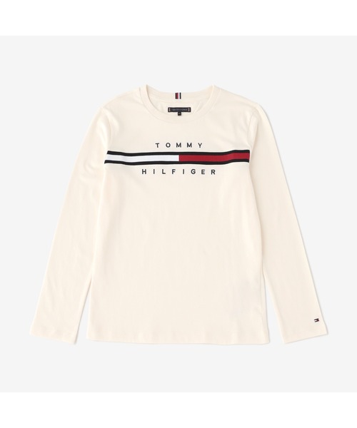 TOMMY HILFIGER(トミーヒルフィガー)の「【90~170㎝展開】ロゴロングスリーブTシャツ(Tシャツ/カットソー・キッズ・レッド/グリーン/ホワイト/ネイビー/マルチ/ネイビー系2/ブルー/ホワイト系2/オフホワイト/レッド系その他/ホワイト系3/グレー・90cm/110cm/100cm/120cm/130cm/140cm/150cm/160cm/170cm/80cm/70cm)」の3枚目の写真