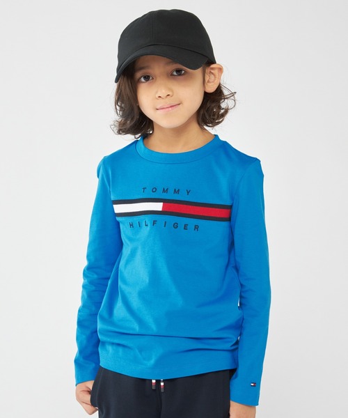 TOMMY HILFIGER(トミーヒルフィガー)の「【90~170㎝展開】ロゴロングスリーブTシャツ(Tシャツ/カットソー・キッズ・レッド/グリーン/ホワイト/ネイビー/マルチ/ネイビー系2/ブルー/ホワイト系2/オフホワイト/レッド系その他/ホワイト系3/グレー・90cm/110cm/100cm/120cm/130cm/140cm/150cm/160cm/170cm/80cm/70cm)」の8枚目の写真