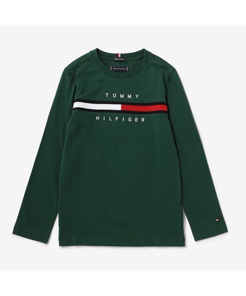 TOMMY HILFIGER(トミーヒルフィガー)の「【90~170㎝展開】ロゴロングスリーブTシャツ(Tシャツ/カットソー・キッズ・レッド/グリーン/ホワイト/ネイビー/マルチ/ネイビー系2/ブルー/ホワイト系2/オフホワイト/レッド系その他/ホワイト系3/グレー・90cm/110cm/100cm/120cm/130cm/140cm/150cm/160cm/170cm/80cm/70cm)」の7枚目の写真