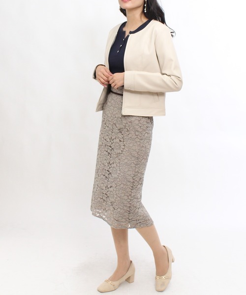 TRUDEA(トルディア)の「エコレザーブルゾン(ブルゾン・レディース・ブラック/ベージュ/アイボリー・MEDIUM/LARGE)」の11枚目の写真