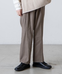 WEGO/TRチェックセミフレアスラックス