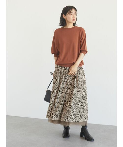 Green　Parks（グリーンパークス）の「・furry rate リバーシブルチュールスカート＊（スカート・レディース・ベージュ/ブラック・FREE）」の11枚目の写真