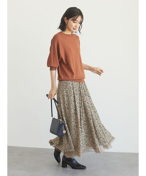 Green　Parks（グリーンパークス）の「・furry rate リバーシブルチュールスカート＊（スカート・レディース・ベージュ/ブラック・FREE）」の12枚目の写真