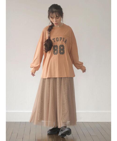 Green　Parks（グリーンパークス）の「・furry rate リバーシブルチュールスカート＊（スカート・レディース・ベージュ/ブラック・FREE）」の14枚目の写真