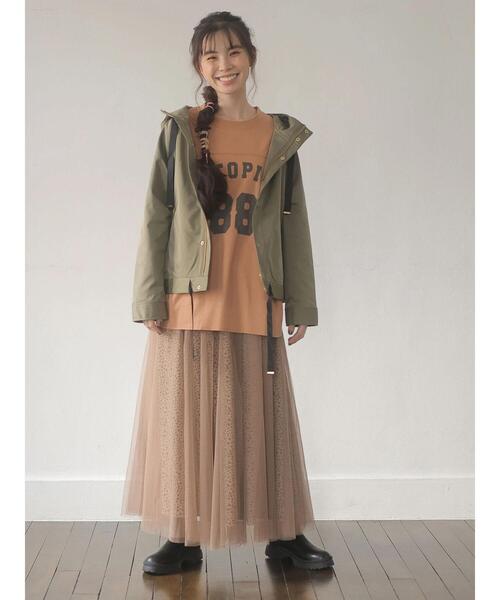 Green　Parks（グリーンパークス）の「・furry rate リバーシブルチュールスカート＊（スカート・レディース・ベージュ/ブラック・FREE）」の16枚目の写真