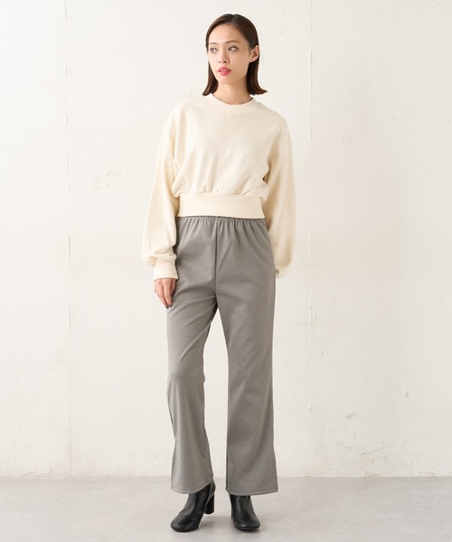 Lui's（ルイス）の「センターステッチラウンドトゥショートブーツ（ブーツ・レディース・ブラック/アイボリー・23cm/24cm/25cm）」の7枚目の写真