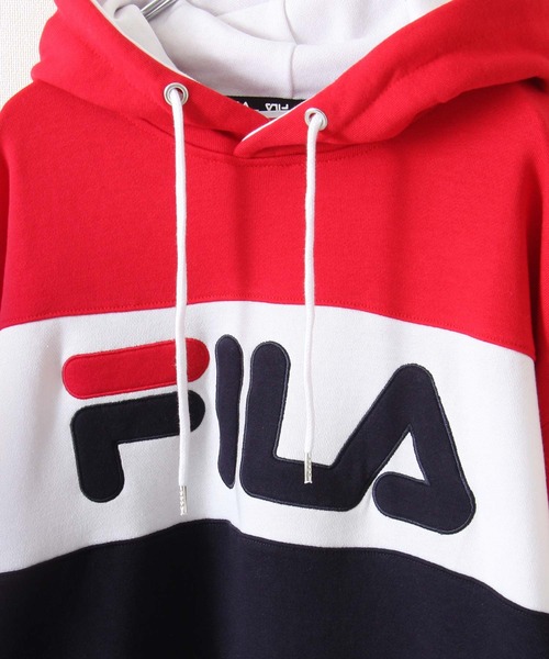 FILA（フィラ）の「【FILA】 バイカラープルパーカー（パーカー・レディース・ブラック/ダークグリーン/ネイビー・MEDIUM/LARGE/X-LARGE）」の5枚目の写真