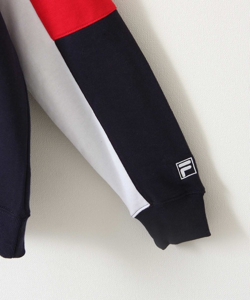 FILA（フィラ）の「【FILA】 バイカラープルパーカー（パーカー・レディース・ブラック/ダークグリーン/ネイビー・MEDIUM/LARGE/X-LARGE）」の22枚目の写真