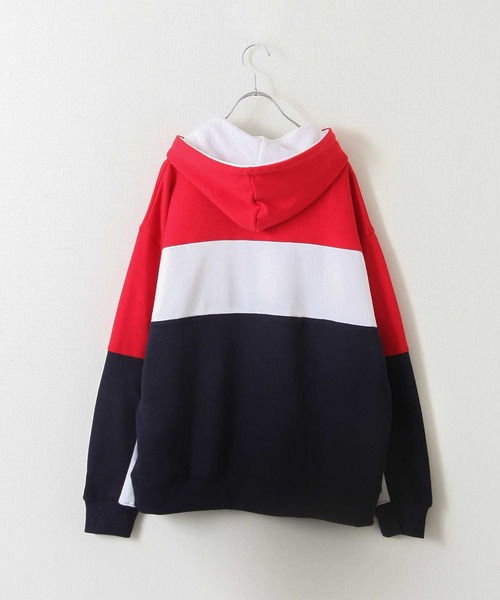 FILA（フィラ）の「【FILA】 バイカラープルパーカー（パーカー・レディース・ブラック/ダークグリーン/ネイビー・MEDIUM/LARGE/X-LARGE）」の7枚目の写真