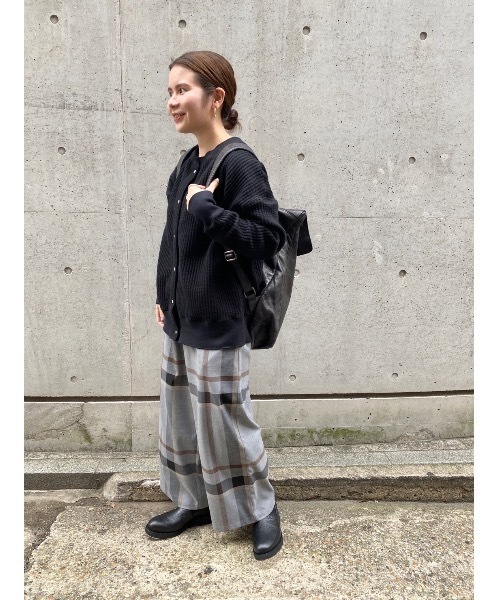 BEARDSLEY(ビアズリー)の「スナップボタンを全部留めてプルオーバーで着るのも人気 キルトフウスナップカーデ(カーディガン/ボレロ・レディース・ブラック・FREE)」の12枚目の写真