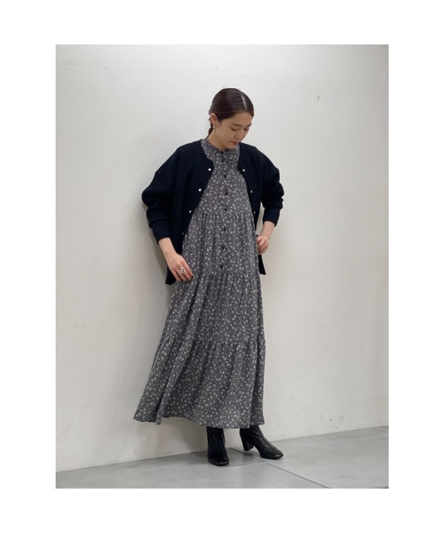 BEARDSLEY(ビアズリー)の「スナップボタンを全部留めてプルオーバーで着るのも人気 キルトフウスナップカーデ(カーディガン/ボレロ・レディース・ブラック・FREE)」の3枚目の写真