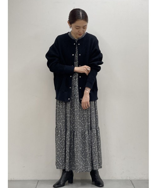 BEARDSLEY(ビアズリー)の「スナップボタンを全部留めてプルオーバーで着るのも人気 キルトフウスナップカーデ(カーディガン/ボレロ・レディース・ブラック・FREE)」の21枚目の写真