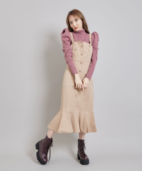 TITTY&CO.（ティティーアンドコー）の「マーメイドジャンスカ（ワンピース・レディース・ブラック/ベージュ・SMALL/MEDIUM）」の8枚目の写真