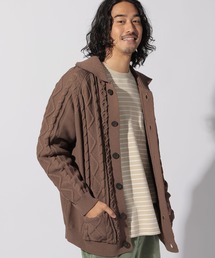 ポリケーブルニットカーディガン