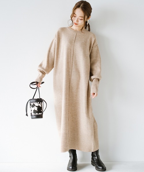 楽ちんもおしゃれも譲らない さっと着てあか抜ける ゆるさがかわいいオーバーサイズニットワンピース By Who Made Me ワンピース Haco ハコ のファッション通販 Zozotown