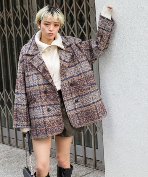 ▼レア✨美品✨サリースコット【9】北欧総柄 コーデュロイ チェック ダウンコート ▽レア✨美品✨サリースコット【9】北欧総柄 コーデュロイ チェック