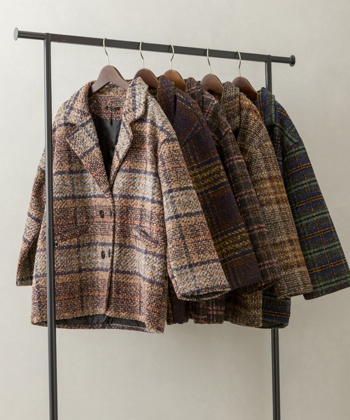 裏キルトエコウールチェックコート（ダウンジャケット/コート）｜SpRay