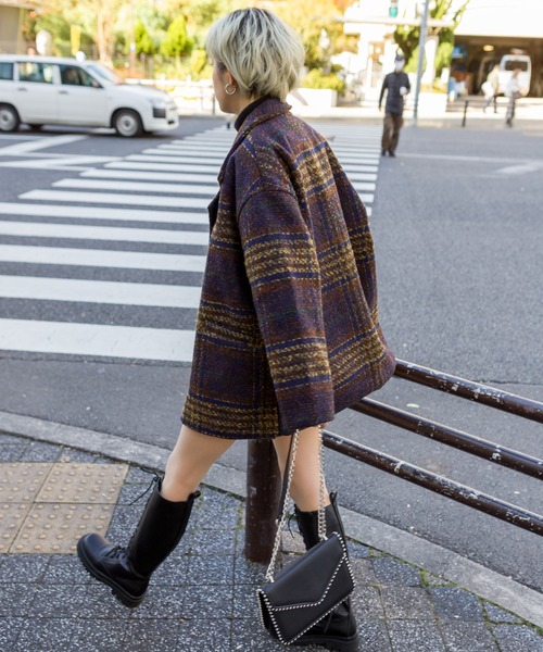 SpRay（スプレイ）の「裏キルトエコウールチェックコート（ダウン