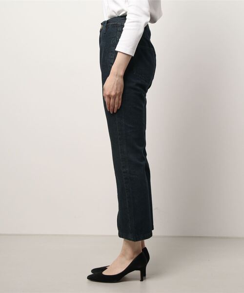 Fashion Letter（ファッションレター）の「センタースリットフレアデニムパンツ（デニムパンツ・レディース・ネイビー/ワンウォッシュ・M/3L/LL/4L/L）」の10枚目の写真