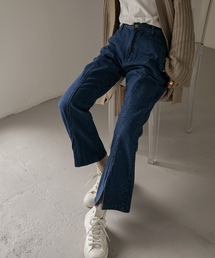 Fashion Letter | センタースリットフレアデニムパンツ(デニムパンツ)