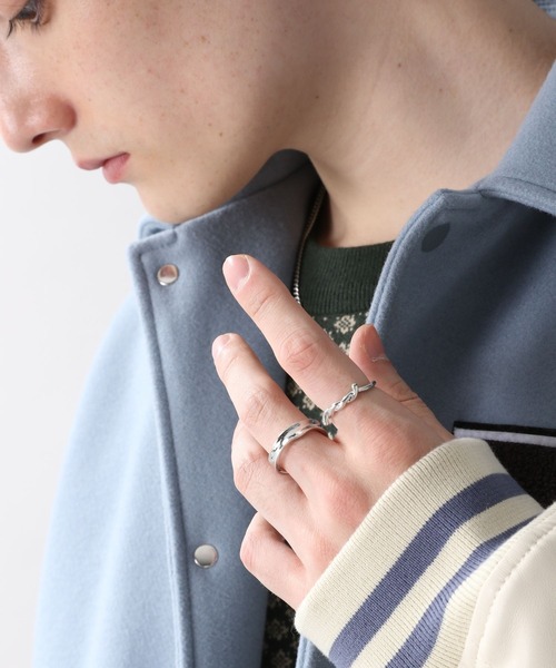 RAGEBLUE（レイジブルー）の「2セット/ダブルリング/260714（リング・メンズ・オフホワイト/ホワイト/その他6/その他1/その他4/その他5/ブラック/その他8/その他7・FREE）」の2枚目の写真