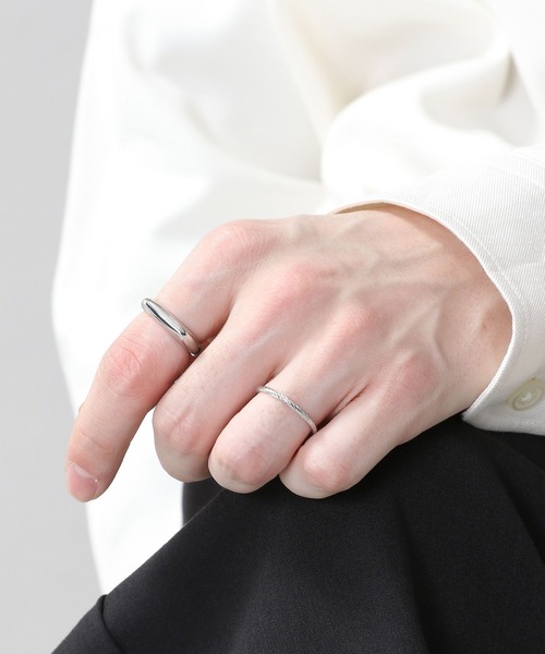 RAGEBLUE（レイジブルー）の「2セット/ダブルリング/260714（リング・メンズ・オフホワイト/ホワイト/その他6/その他1/その他4/その他5/ブラック/その他8/その他7・FREE）」の4枚目の写真