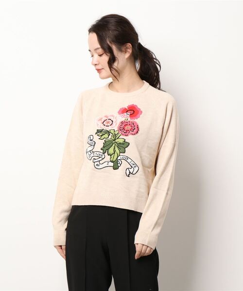Desigual（デシグアル）の「花柄刺繍 セーター（その他トップス・レディース・ホワイト・XL/S/XS/M/L）」の4枚目の写真