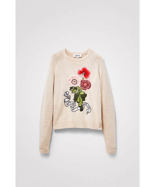 Desigual（デシグアル）の「花柄刺繍 セーター（その他トップス・レディース・ホワイト・XL/S/XS/M/L）」の5枚目の写真