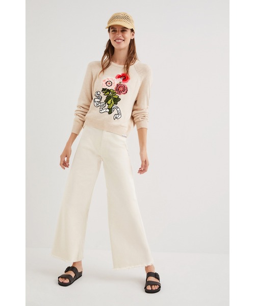 Desigual（デシグアル）の「花柄刺繍 セーター（その他トップス・レディース・ホワイト・XL/S/XS/M/L）」の10枚目の写真
