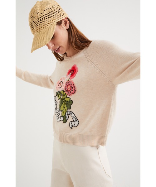 Desigual（デシグアル）の「花柄刺繍 セーター（その他トップス・レディース・ホワイト・XL/S/XS/M/L）」の7枚目の写真