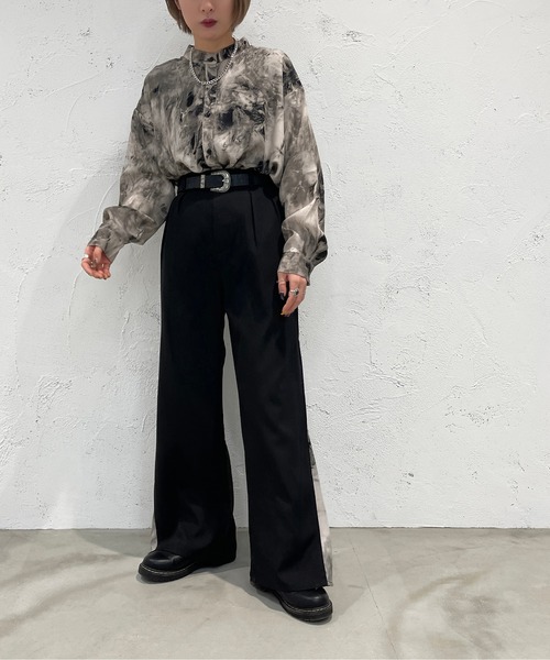 apres jour mignon（アプレジュールミニョン）の「スリット柄見えパンツ【ZOZOTOWN限定アイテム】（その他パンツ・レディース・ブラウン系その他/ブラック系その他・X-LARGE/MEDIUM/SMALL）」の7枚目の写真